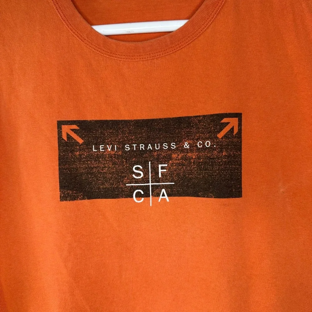 Vintage Y2K Levi's Red Tab San Francisco California Shirt Men Large Orange SF CA